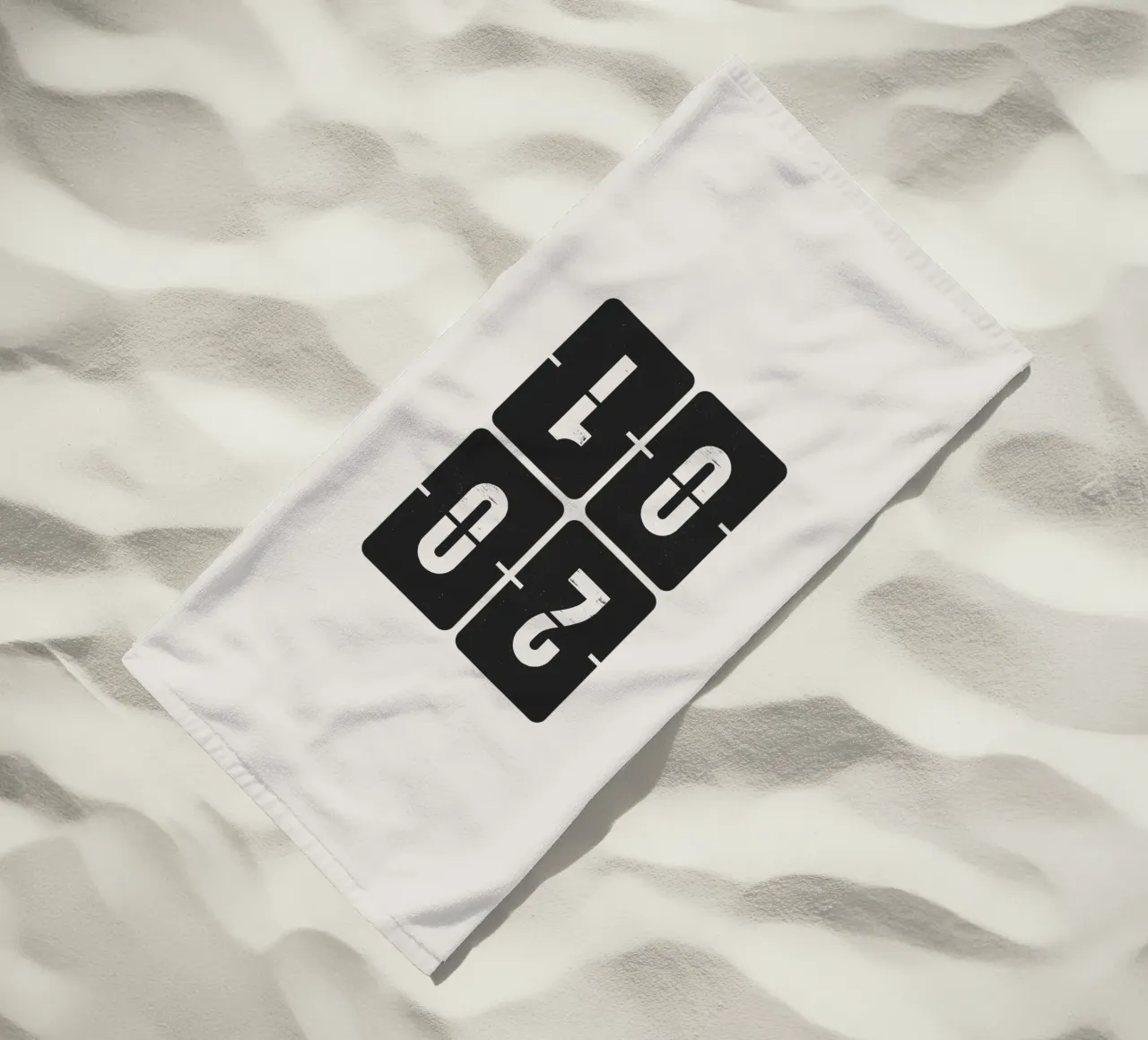 2001 Jaar strandhanddoek van Vintagrafica