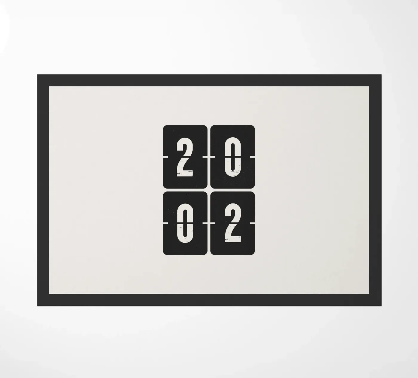 2002 Year doormat by Vintagrafica