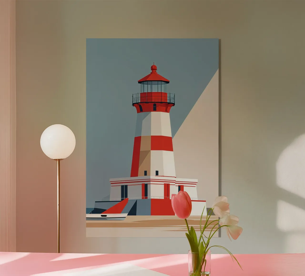 Sylt’s Hörnum Lighthouse in Modernist Abstraction plexiglass da AlbertKlee