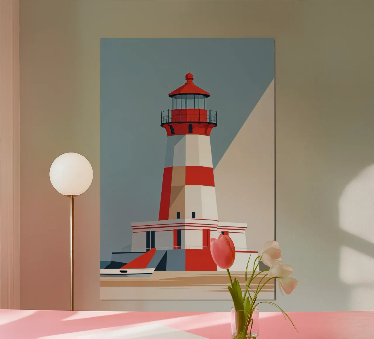 Sylt’s Hörnum Lighthouse in Modernist Abstraction poster da AlbertKlee