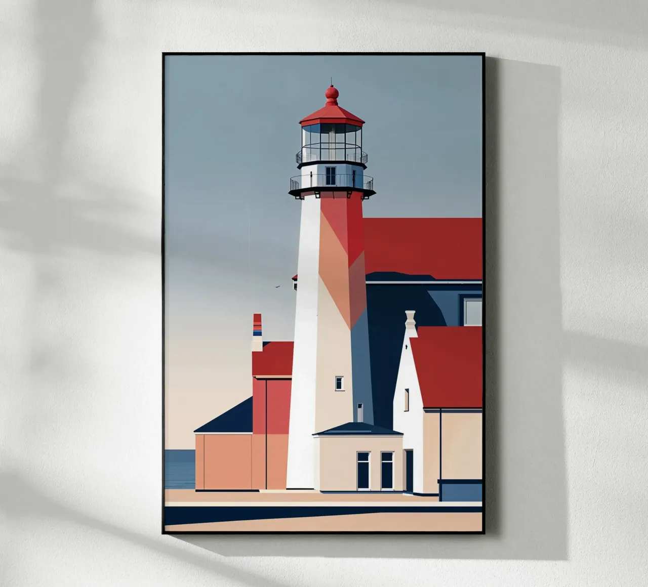Abstract Hörnum Lighthouse with Architectural Depth acrylic glass by AlbertKlee