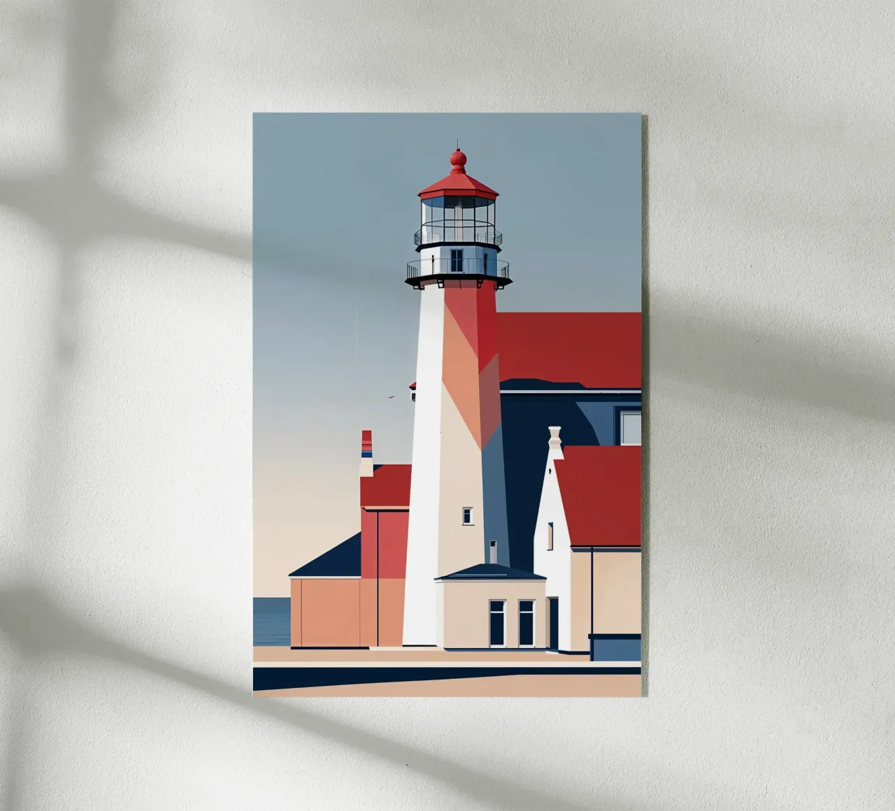 Abstract Hörnum Lighthouse with Architectural Depth acrylic glass by AlbertKlee
