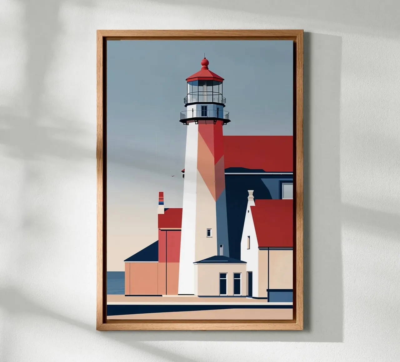 Abstract Hörnum Lighthouse with Architectural Depth alluminio dibond da AlbertKlee