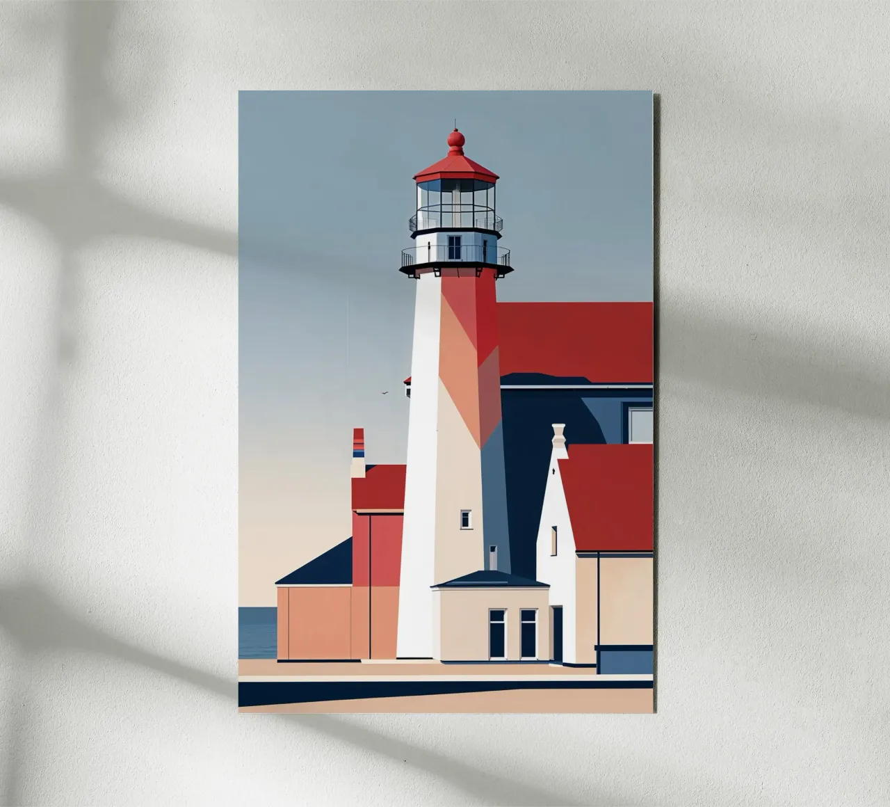 Abstract Hörnum Lighthouse with Architectural Depth alluminio dibond da AlbertKlee