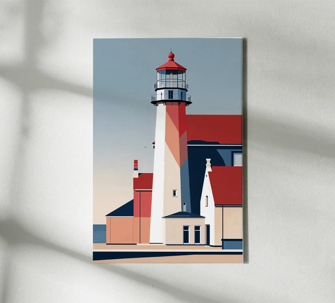 Abstract Hörnum Lighthouse with Architectural Depth tela da AlbertKlee