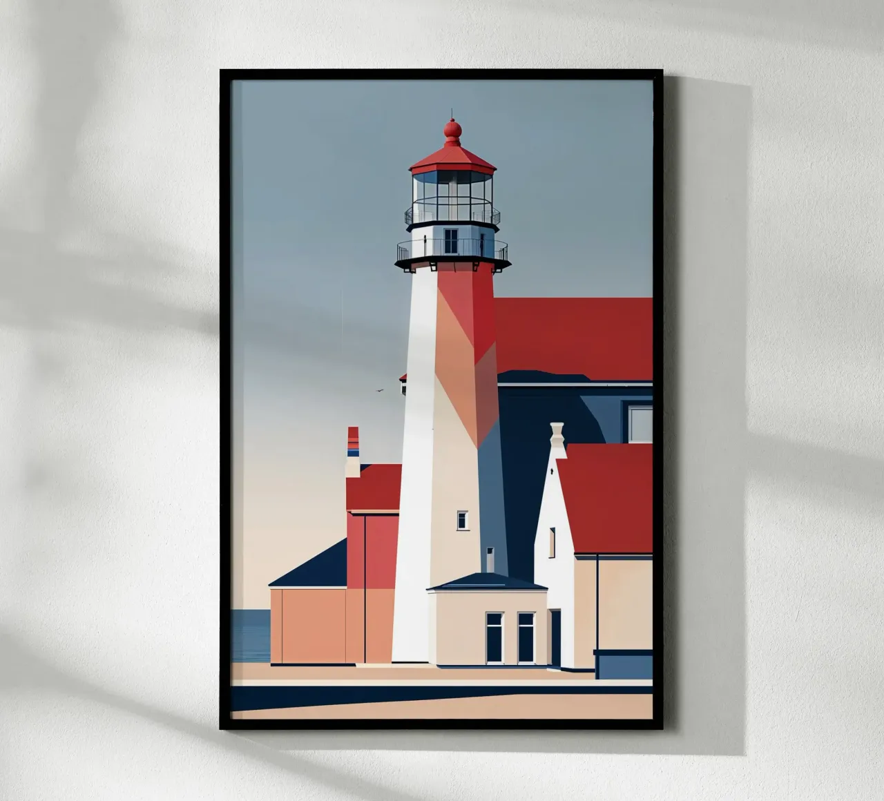 Abstract Hörnum Lighthouse with Architectural Depth carta hahnemühle da AlbertKlee