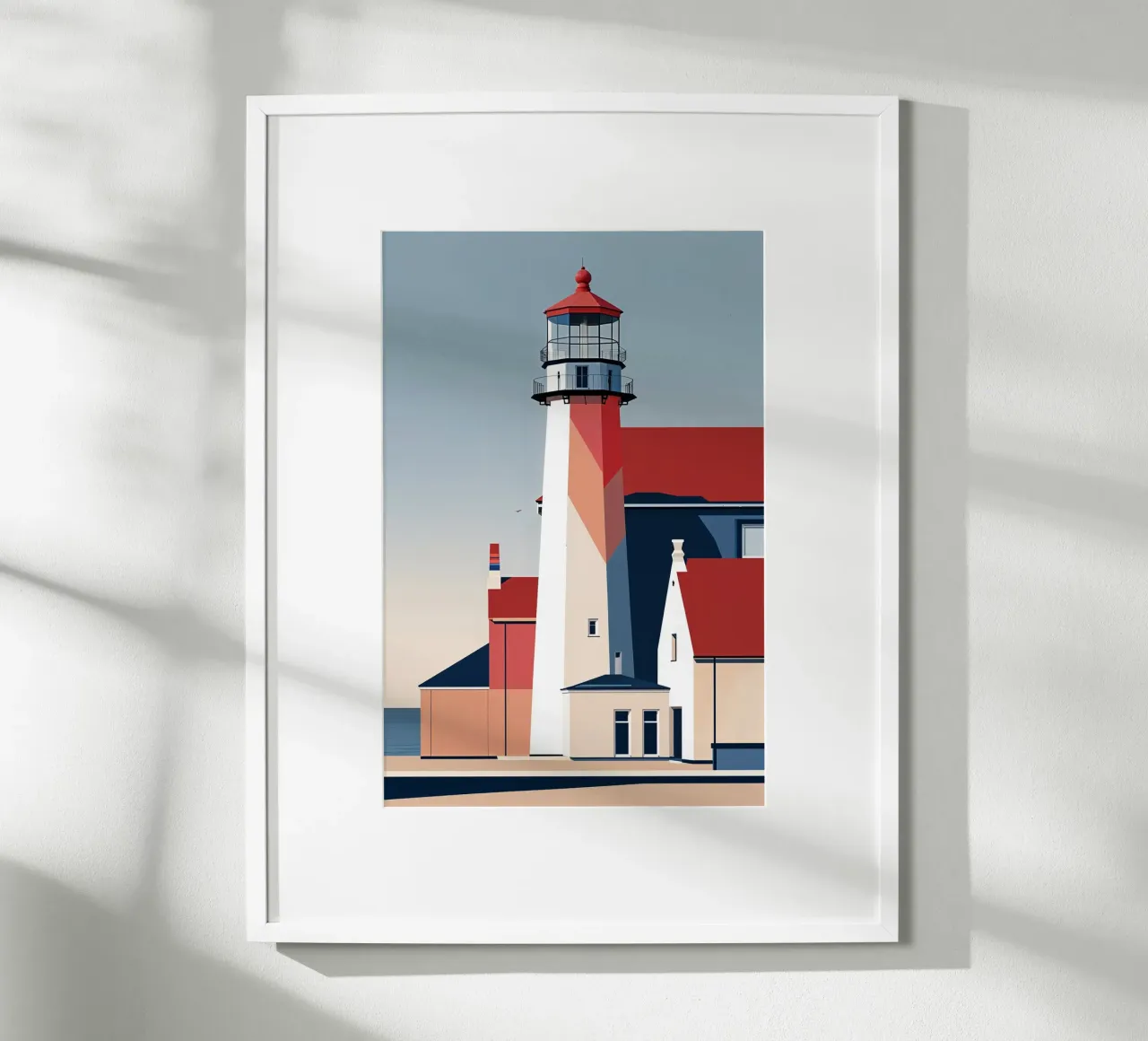 Abstract Hörnum Lighthouse with Architectural Depth carta hahnemühle da AlbertKlee