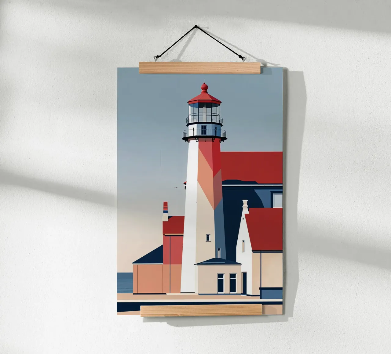 Abstract Hörnum Lighthouse with Architectural Depth carta hahnemühle da AlbertKlee