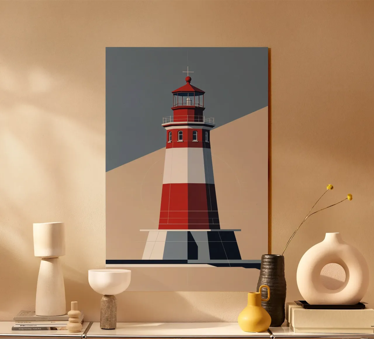 Hörnum Lighthouse in a Play of Light and Shadow plexiglass da AlbertKlee