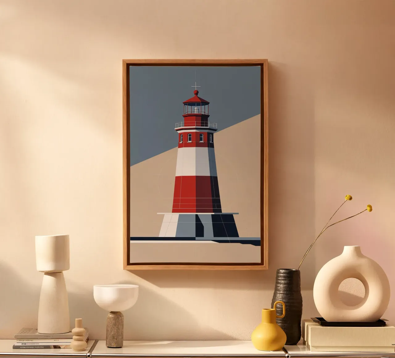 Hörnum Lighthouse in a Play of Light and Shadow tela da AlbertKlee