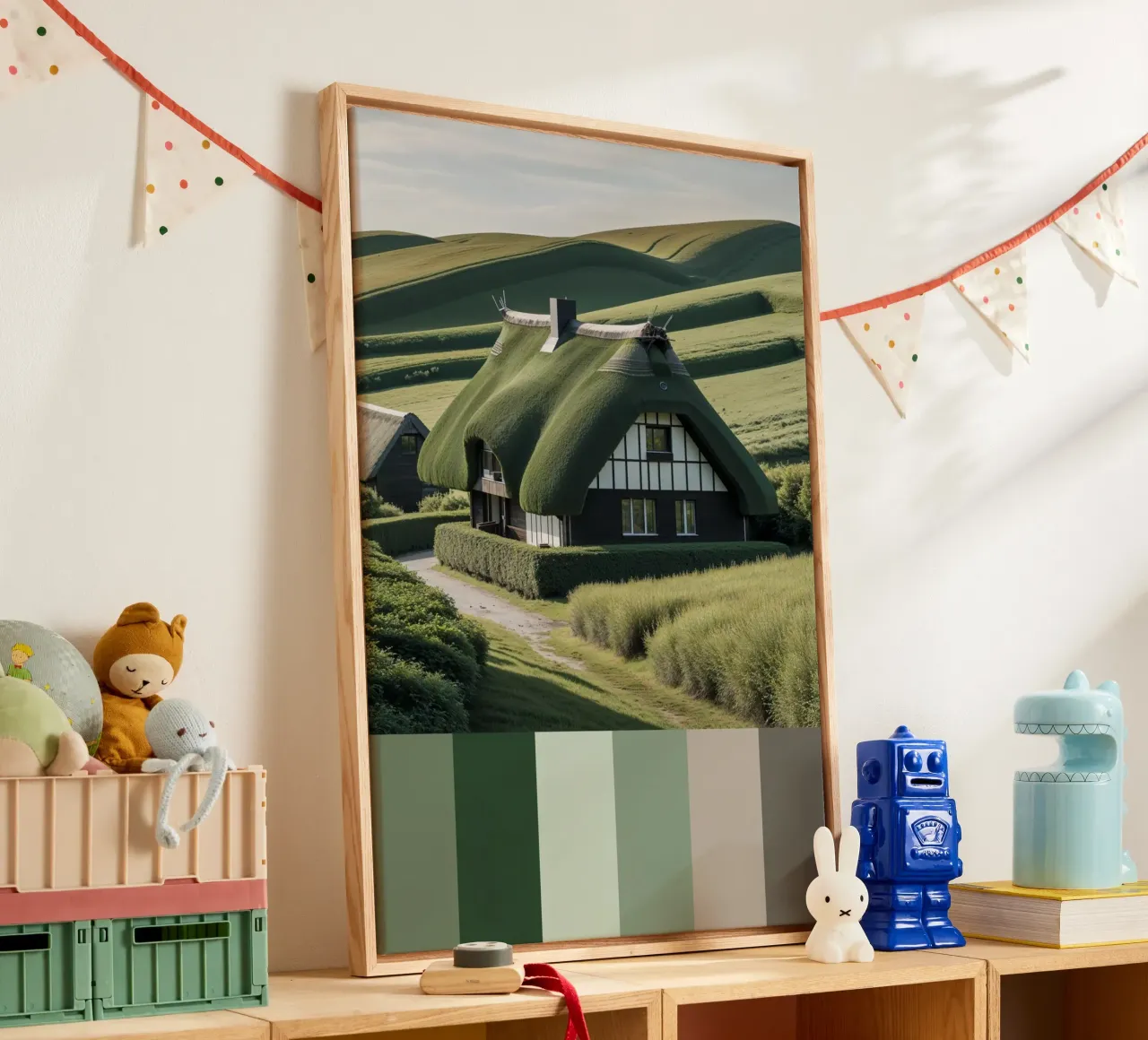 Traditional Thatched Homes of Sylt canvas met Baklijst van AlbertKlee
