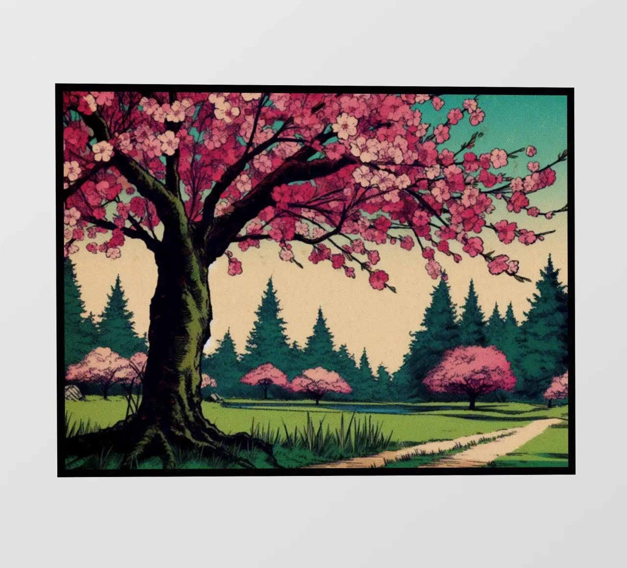 Sakura - Stampa poster d'epoca pellicola backlit da posterprints-by-nomad