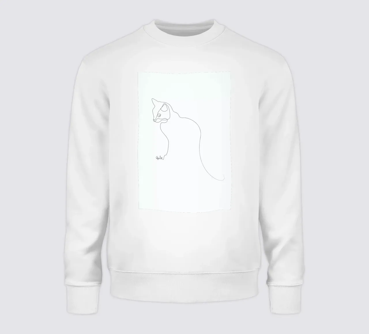 One Line Cat Sweatshirt von Quibe