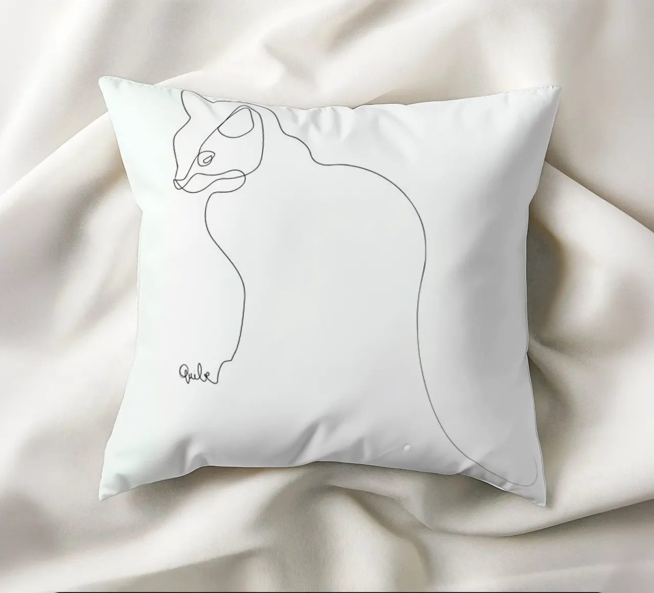 One Line Cat cuscino da Quibe