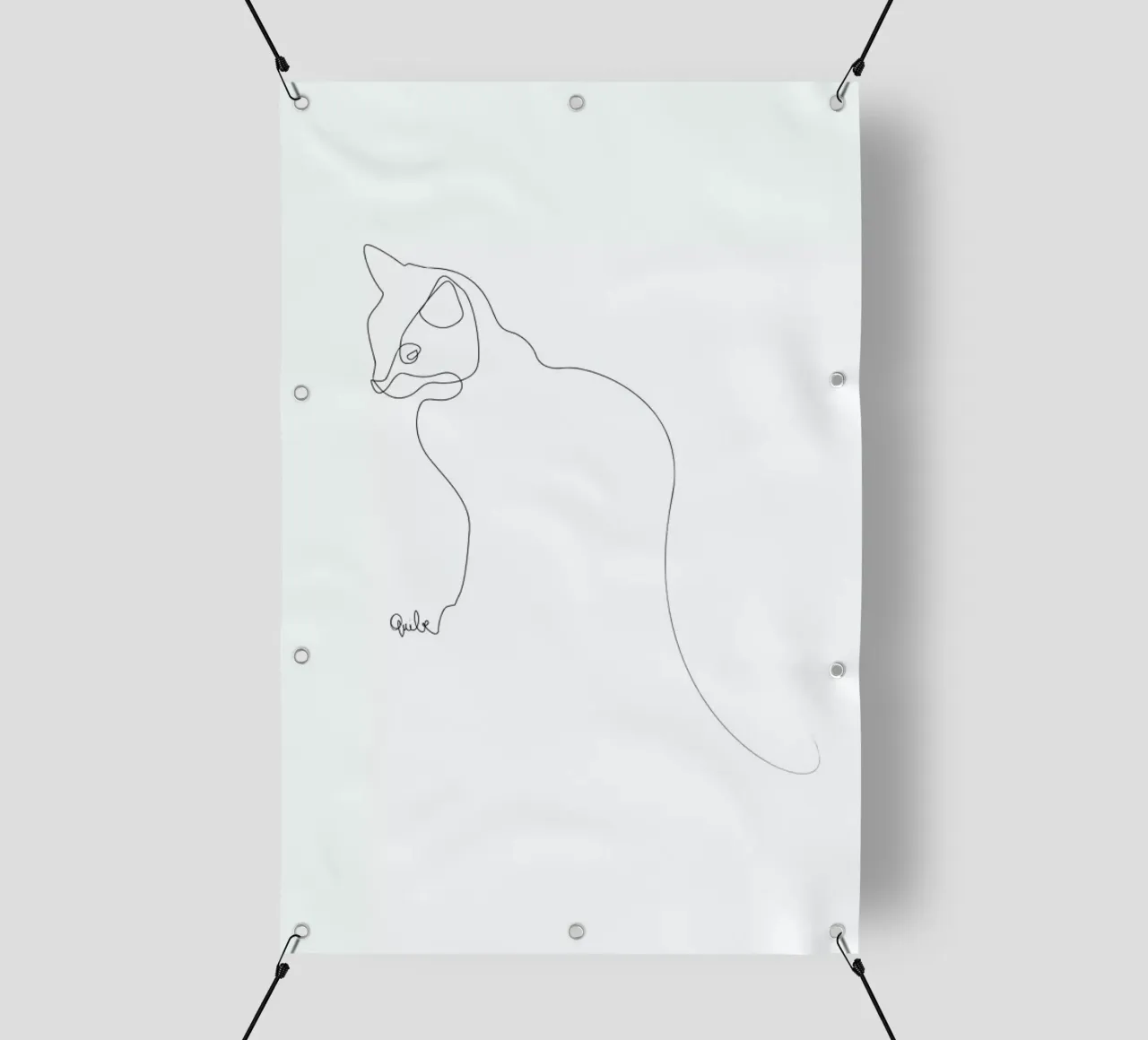 One Line Cat telo in pvc da Quibe