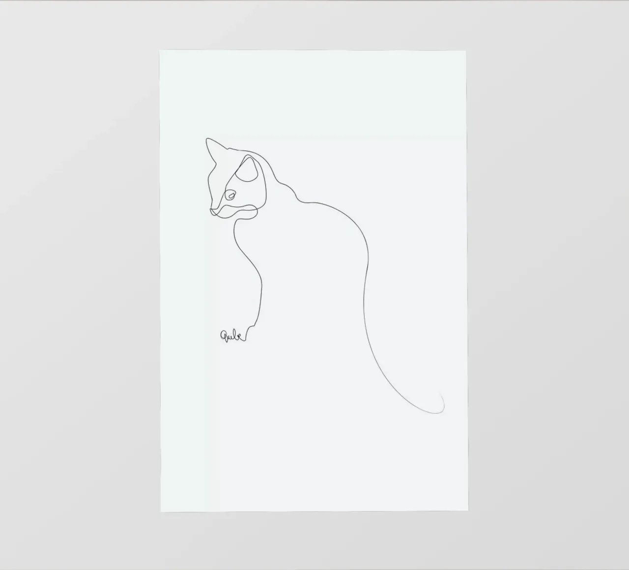 One Line Cat telo in pvc da Quibe