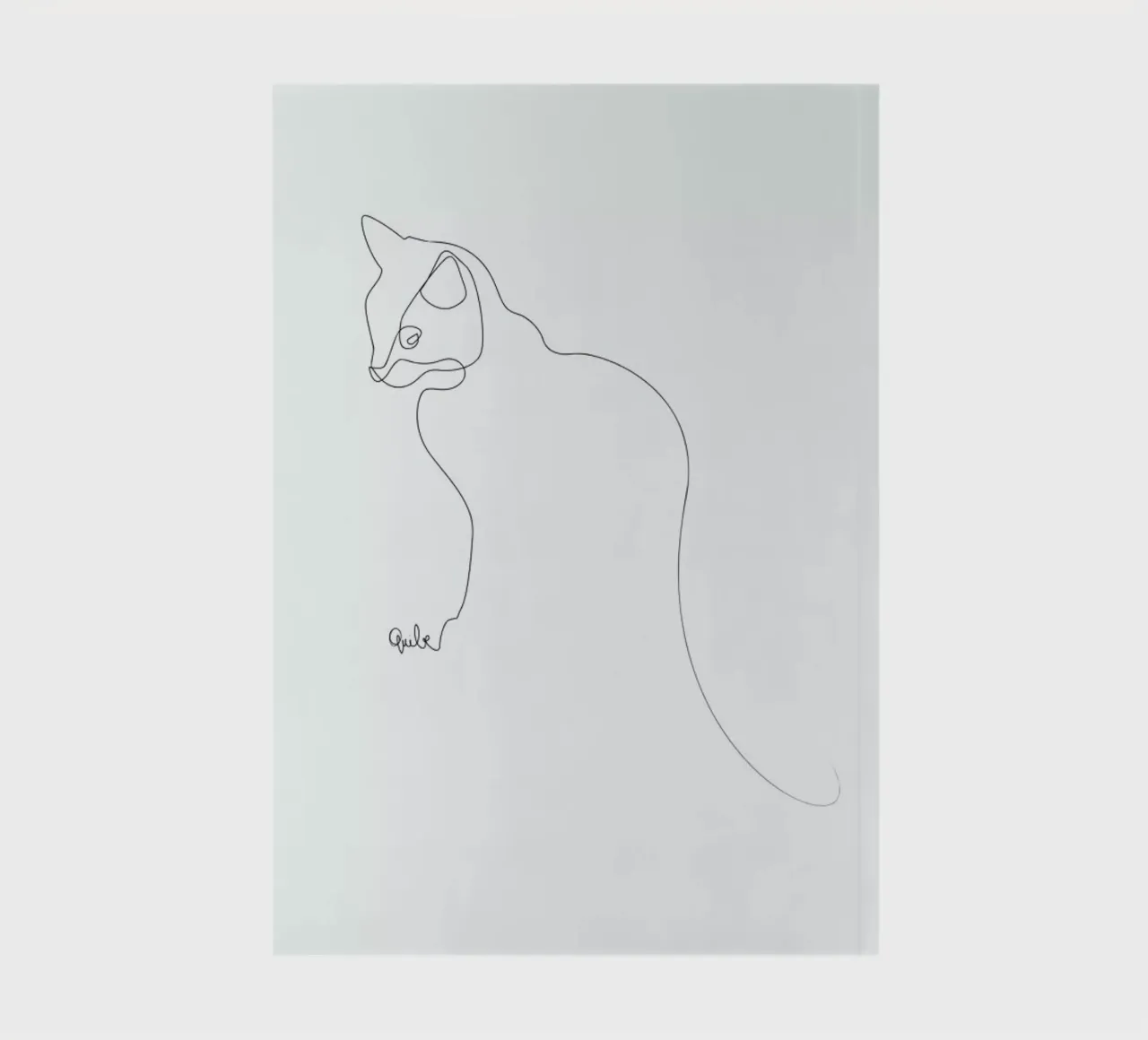 One Line Cat notebook by Quibe