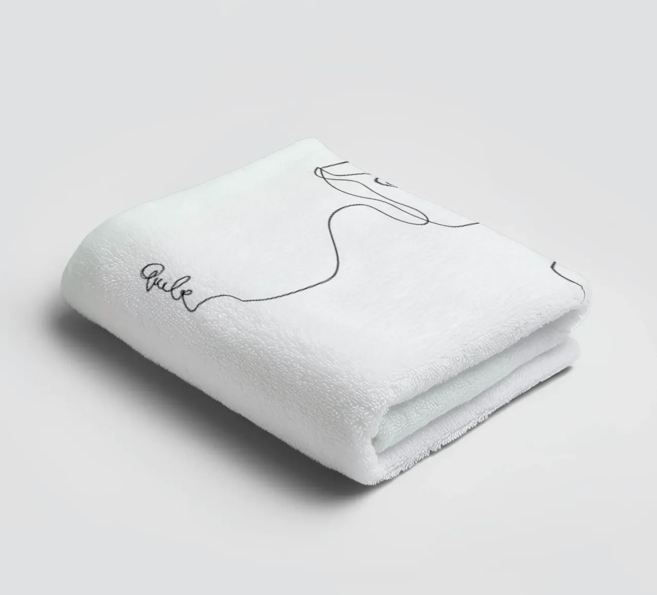 One Line Cat asciugamano da bagno da Quibe