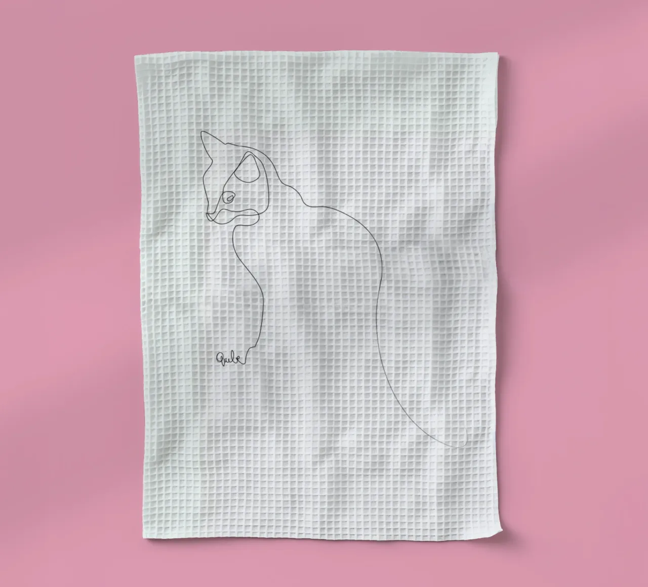 One Line Cat canovaccio da cucina da Quibe