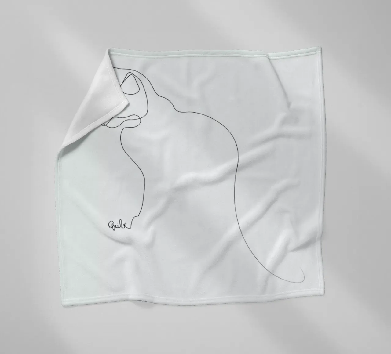 One Line Cat coperta in pile da Quibe