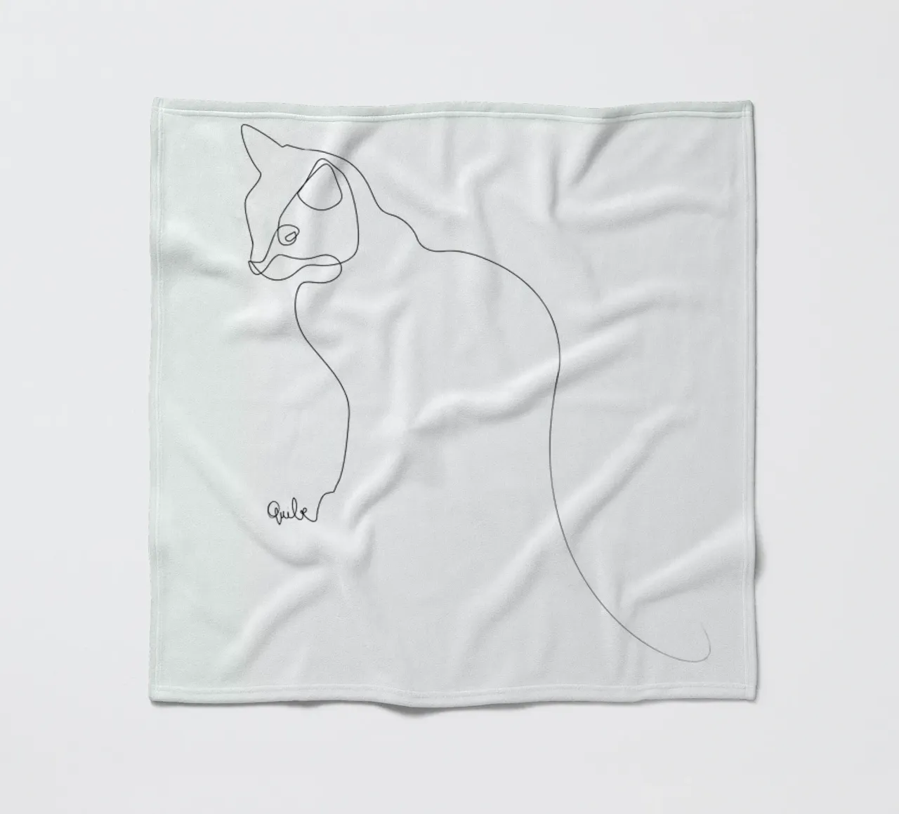 One Line Cat coperta in pile da Quibe