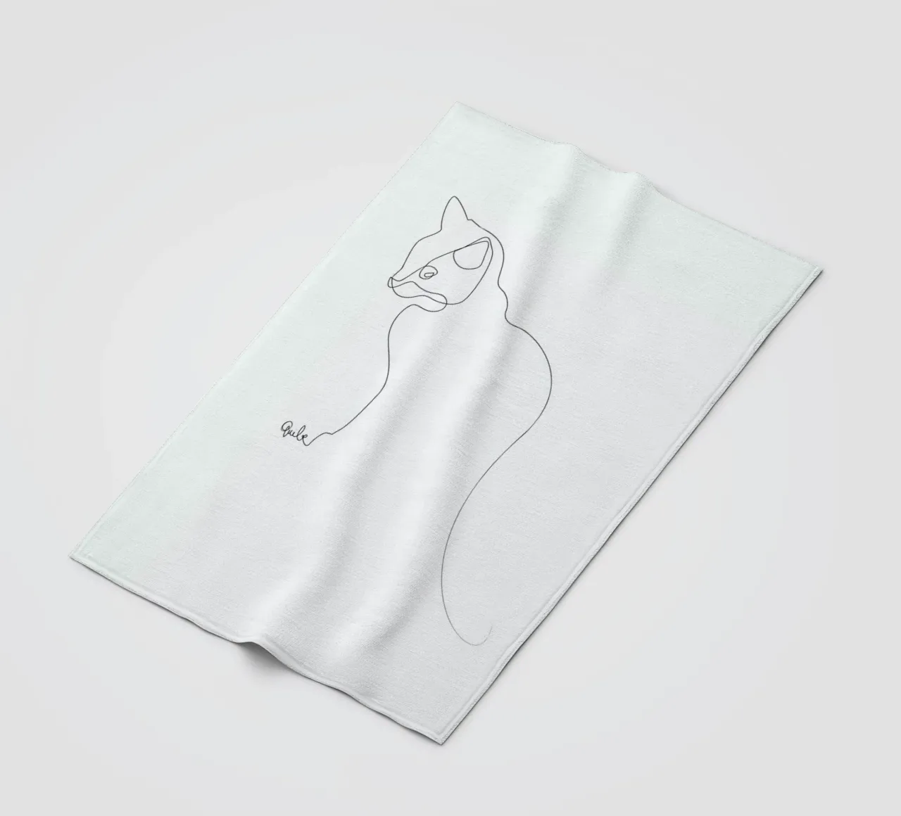 One Line Cat coperta in pile da Quibe
