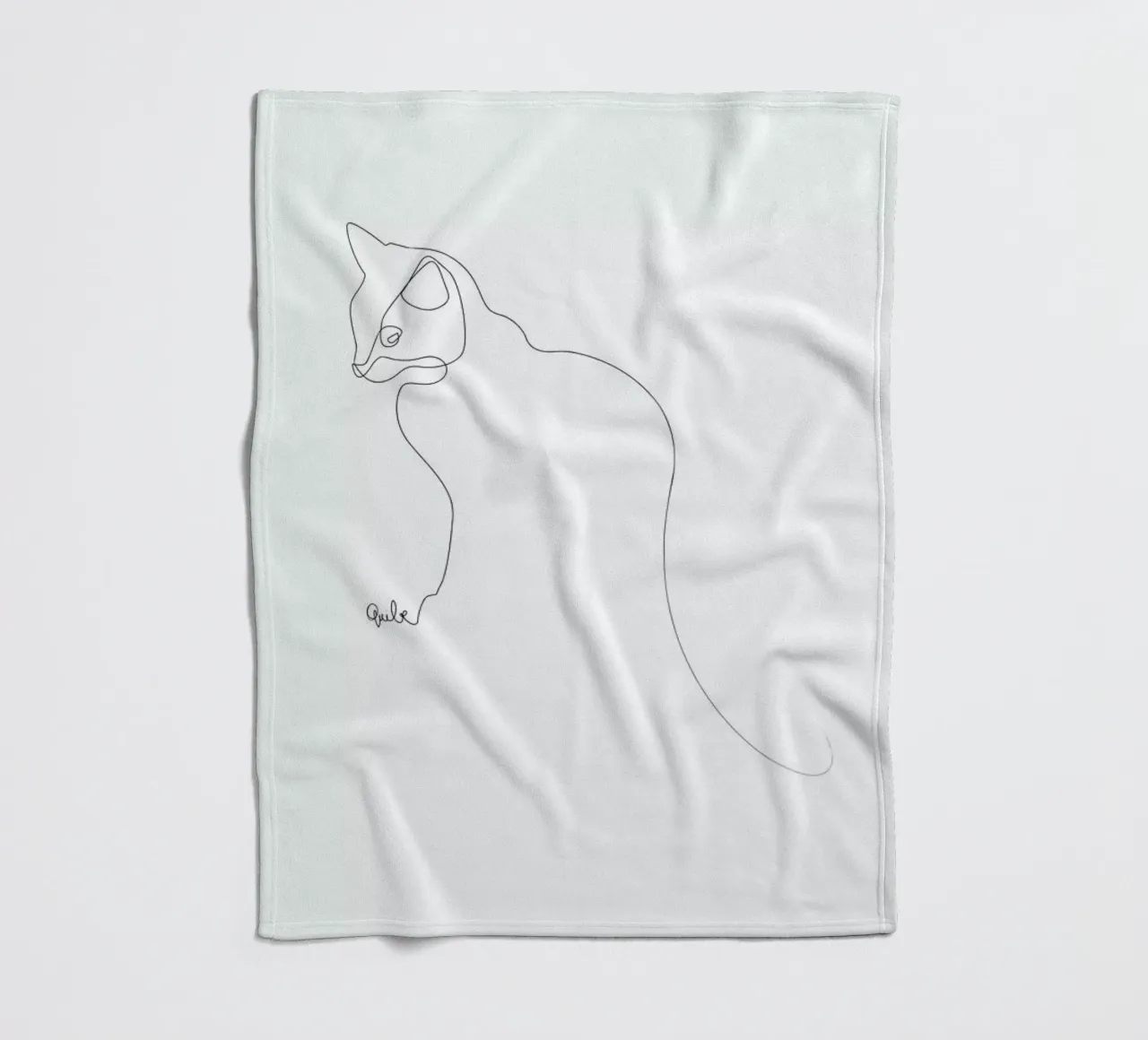 One Line Cat coperta in pile da Quibe
