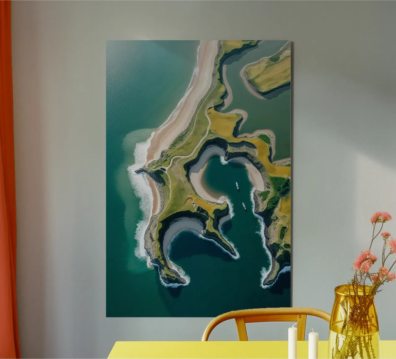 Nature’s Canvas – Sylt from Above alluminio dibond da AlbertKlee
