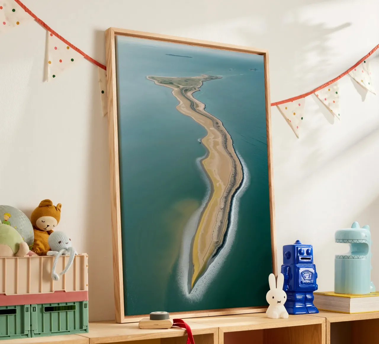 Sculpted by the Sea – Sylt’s Ever-Changing Shoreline tela con Cornice a cassetta da AlbertKlee