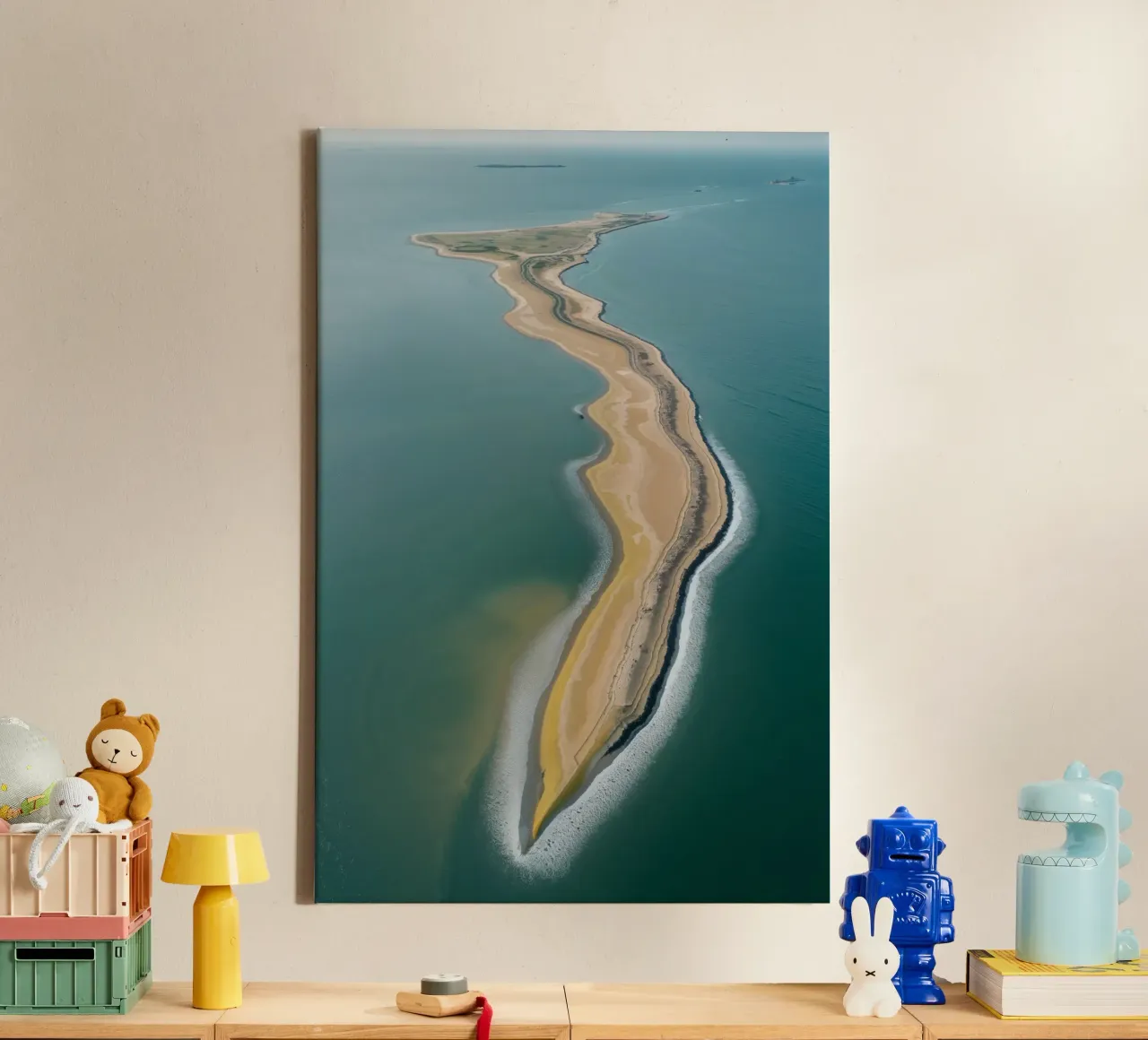 Sculpted by the Sea – Sylt’s Ever-Changing Shoreline tela con Cornice a cassetta da AlbertKlee