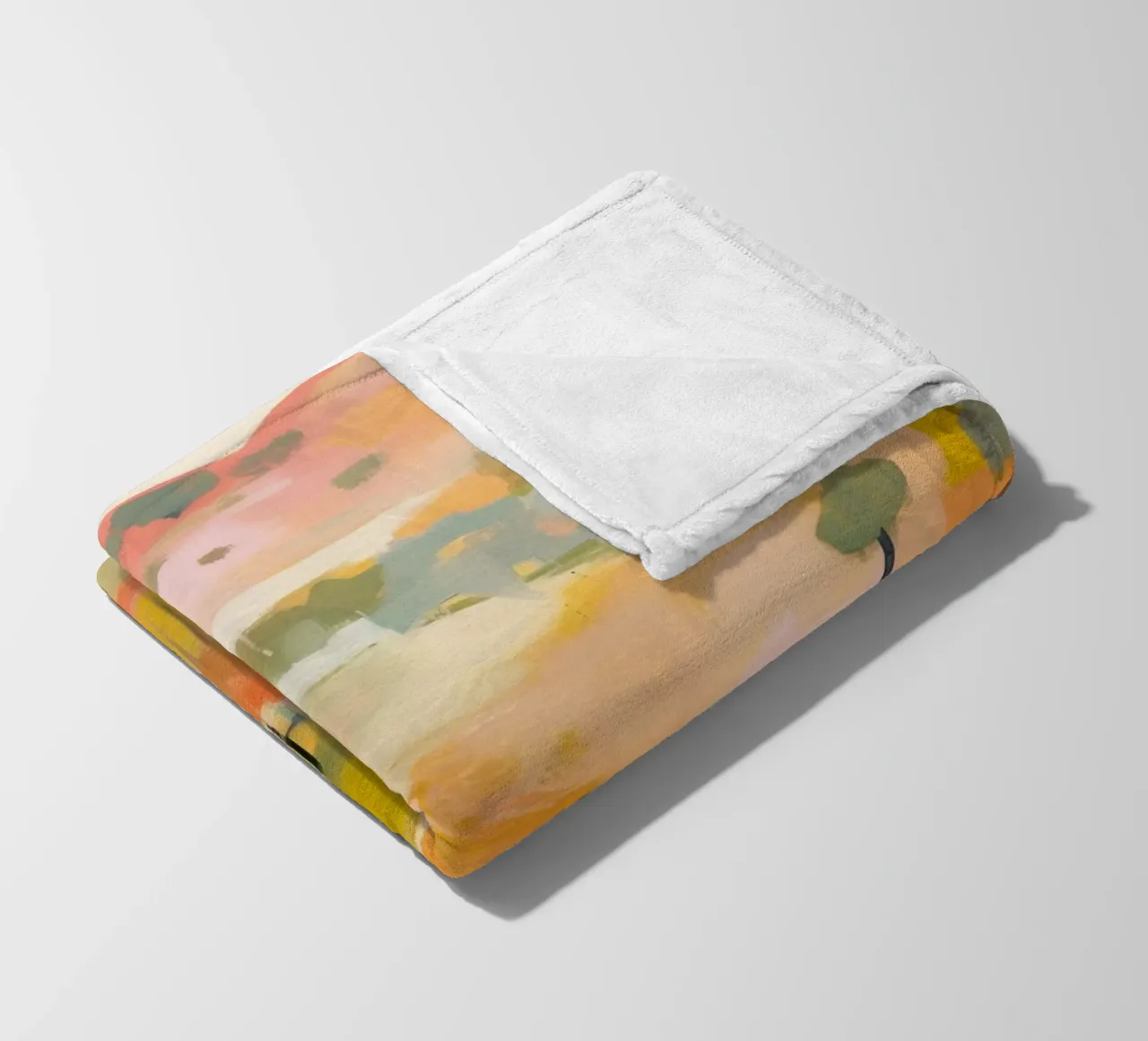Golden Summer Trail - Abstract Impressionist Landscape fleece blanket by Modern Muse