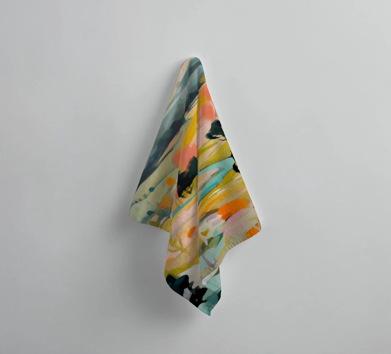 Goldener Sommerstrom - Abstraktes impressionistisches Gemälde Handtuch von Modern Muse