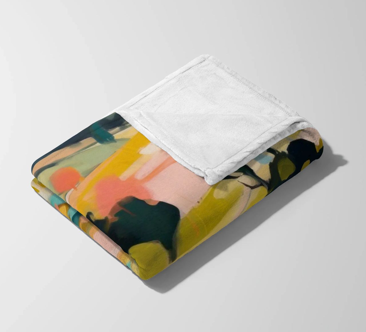 Goldener Sommerstrom - Abstraktes impressionistisches Gemälde Fleecedecke von Modern Muse