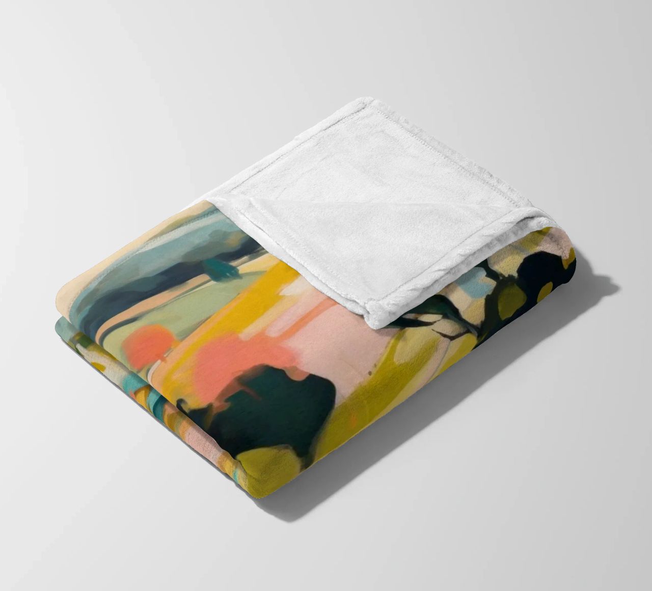 Goldener Sommerstrom - Abstraktes impressionistisches Gemälde Fleecedecke von Modern Muse