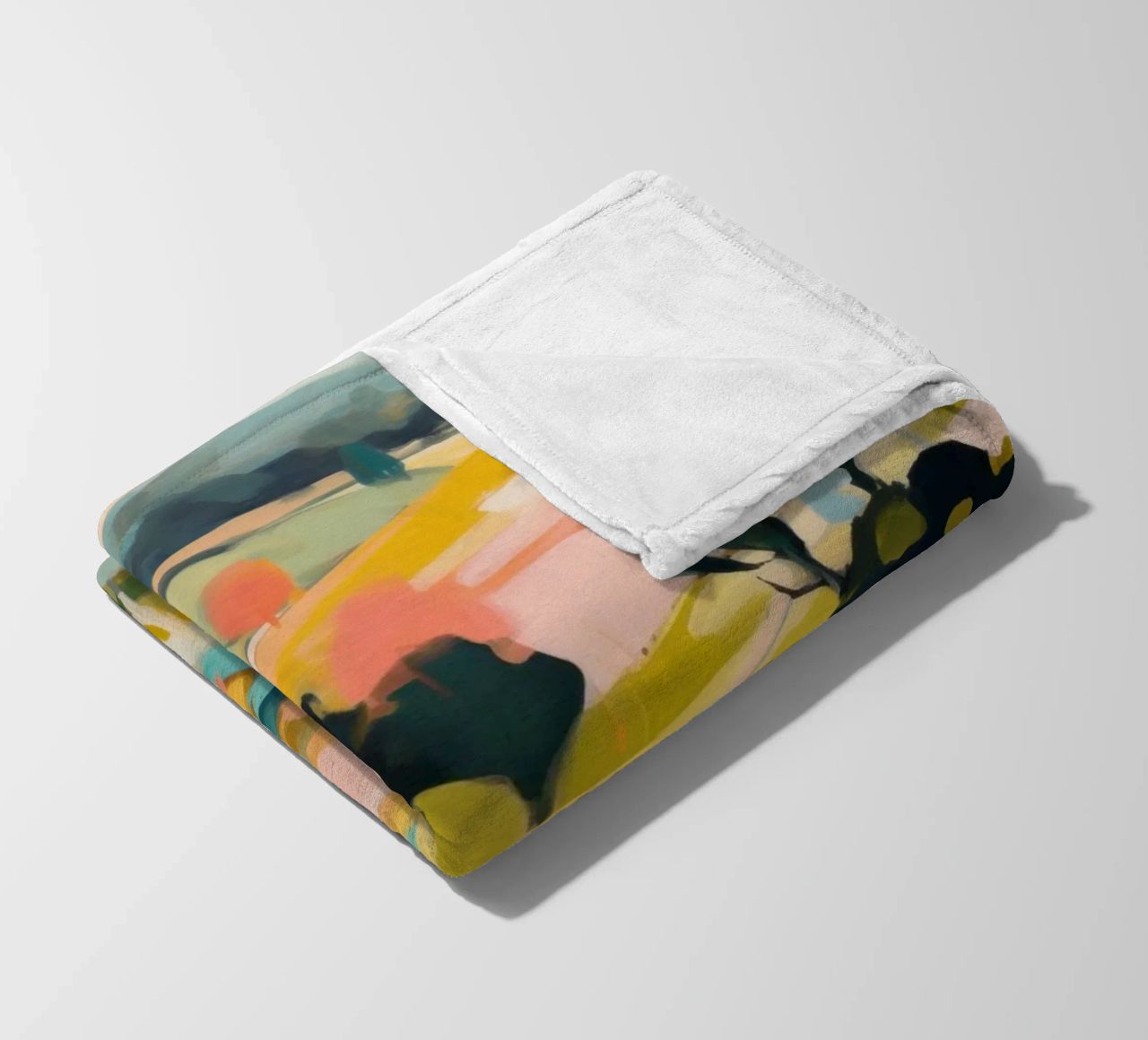 Goldener Sommerstrom - Abstraktes impressionistisches Gemälde Fleecedecke von Modern Muse