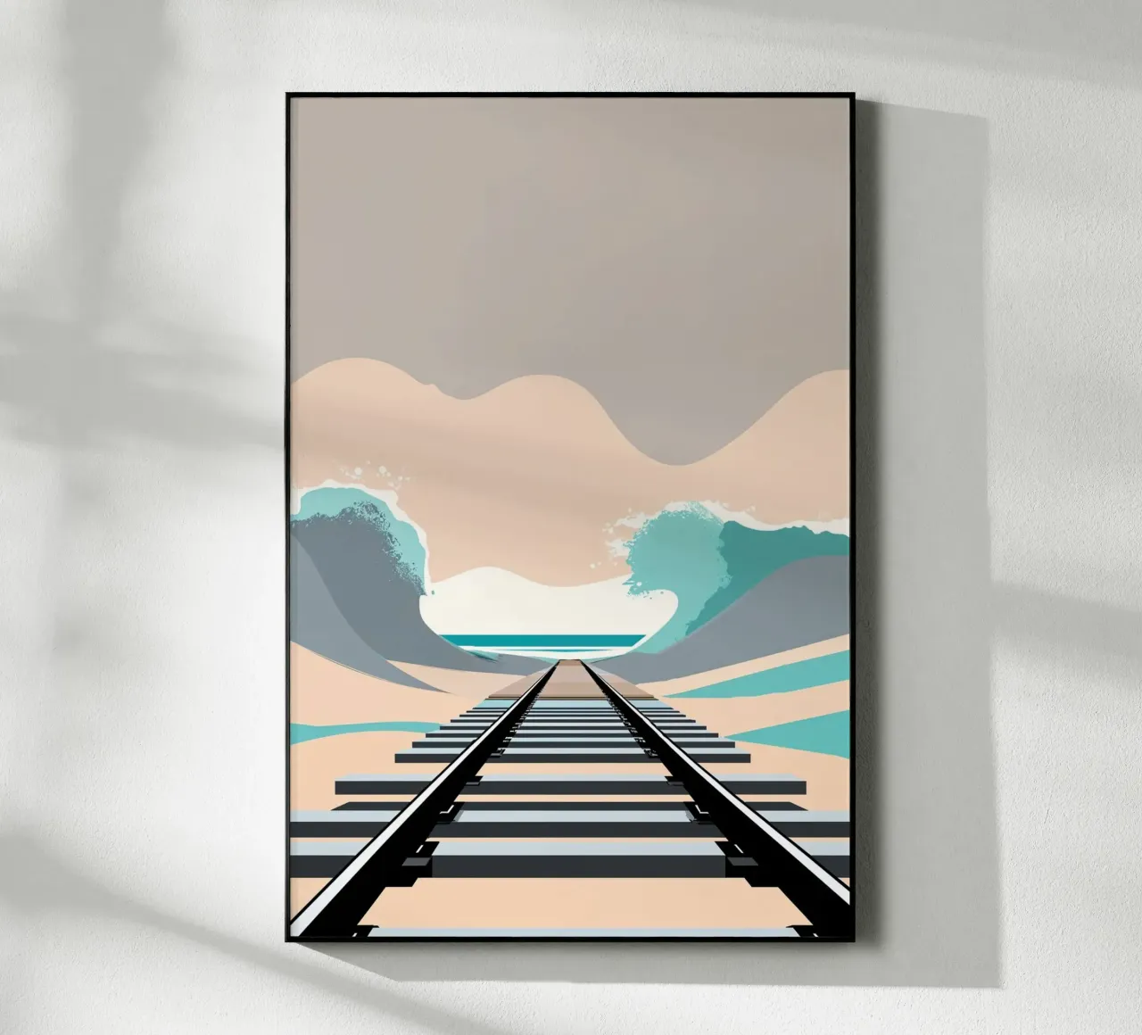 Sylt’s Rail into the Waves – A Symbolic Journey plexiglass da AlbertKlee