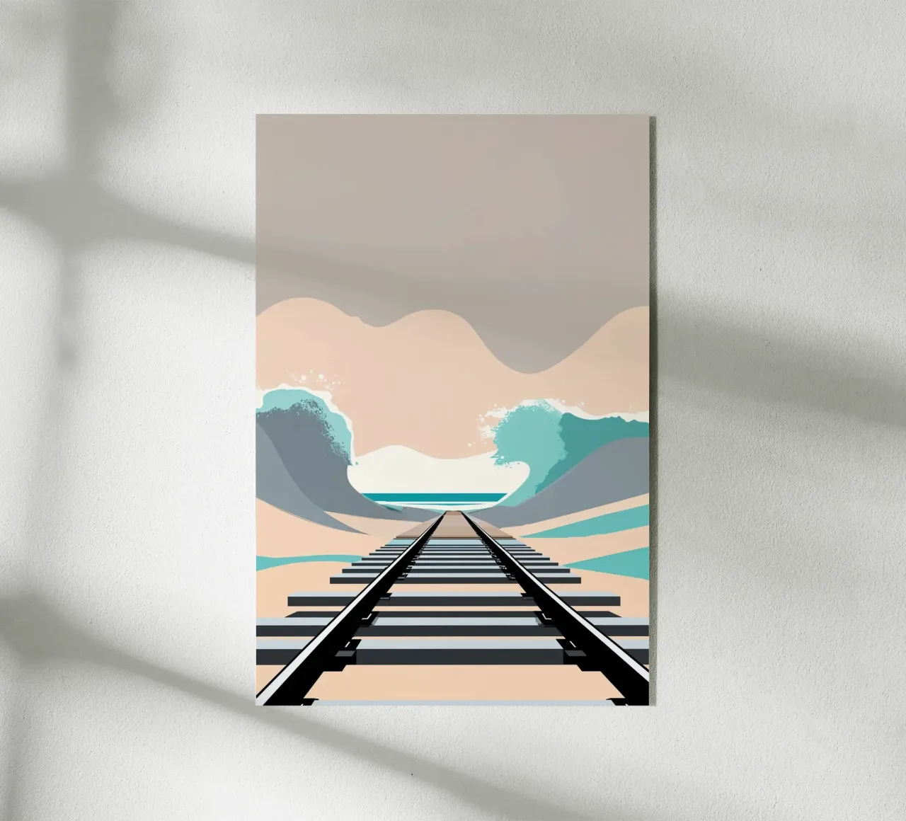 Sylt’s Rail into the Waves – A Symbolic Journey plexiglass da AlbertKlee