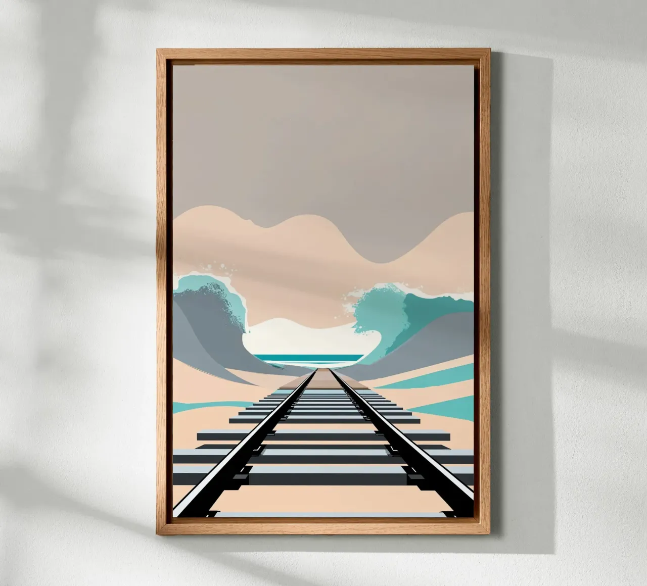 Sylt’s Rail into the Waves – A Symbolic Journey tela da AlbertKlee