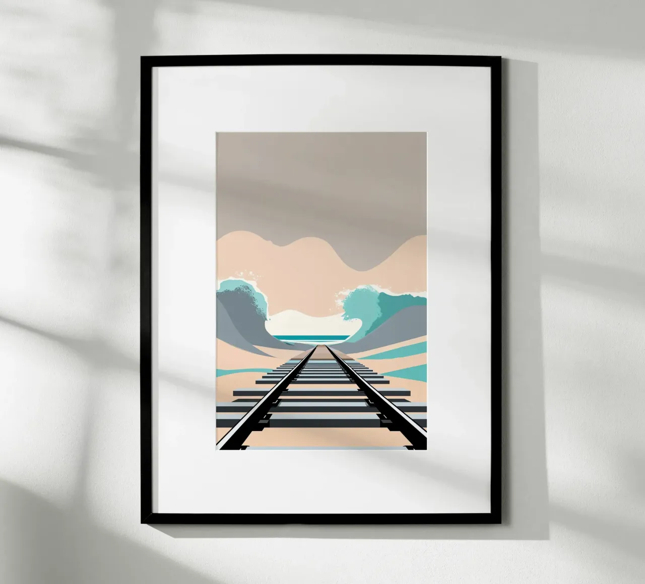 Sylt’s Rail into the Waves – A Symbolic Journey poster da AlbertKlee