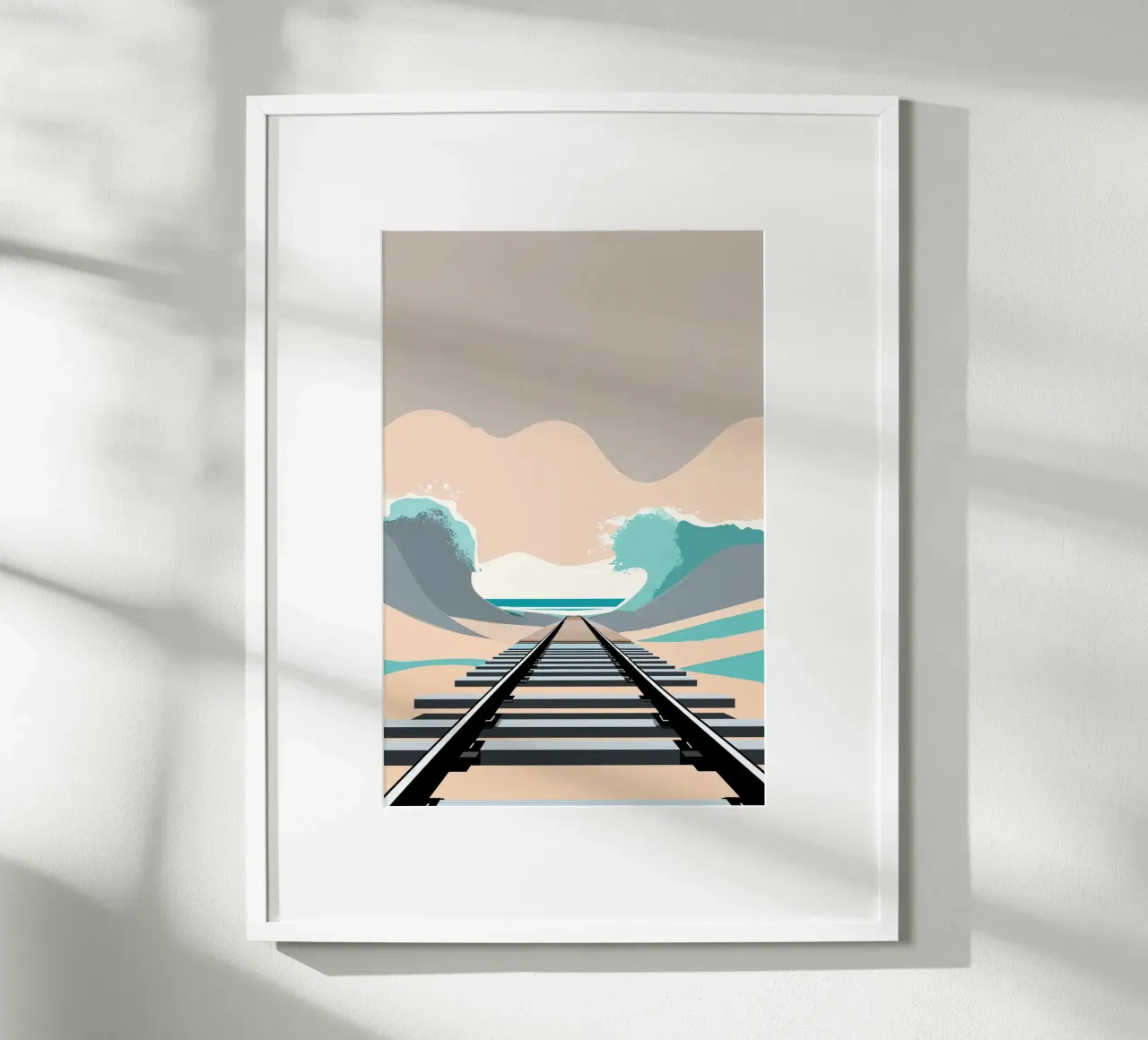 Sylt’s Rail into the Waves – A Symbolic Journey poster da AlbertKlee