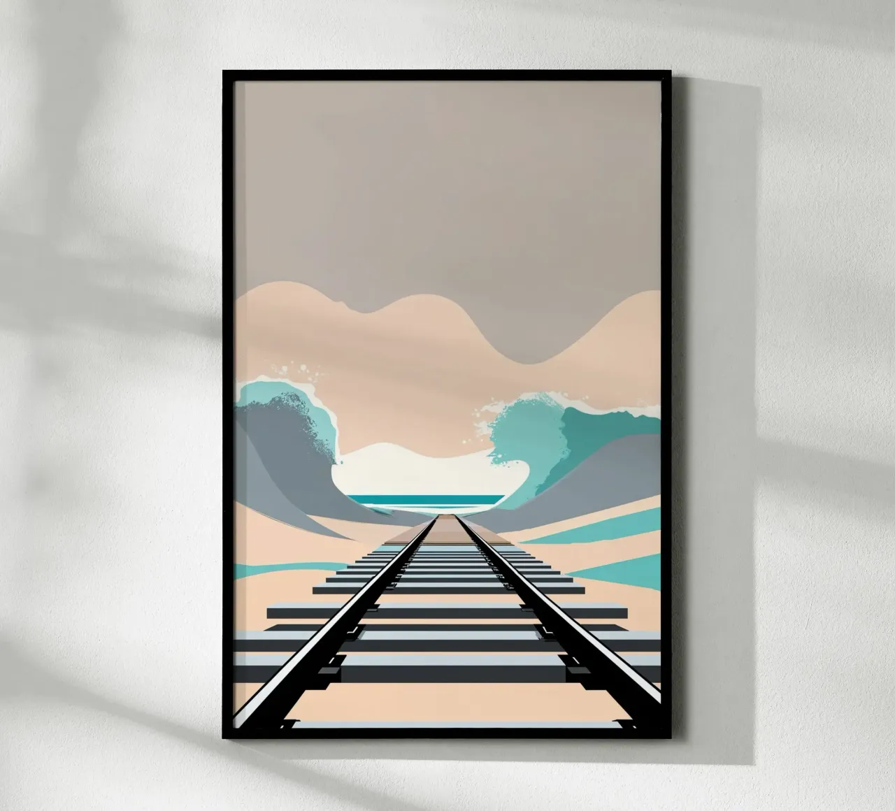 Sylt’s Rail into the Waves – A Symbolic Journey poster da AlbertKlee