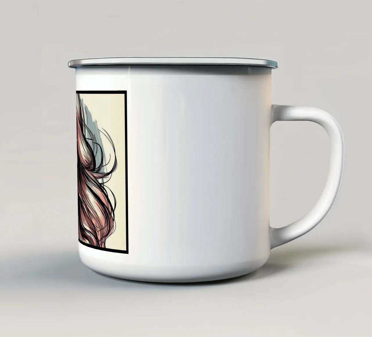Bellezza - Stampa poster d'epoca tazza in smalto da posterprints-by-nomad