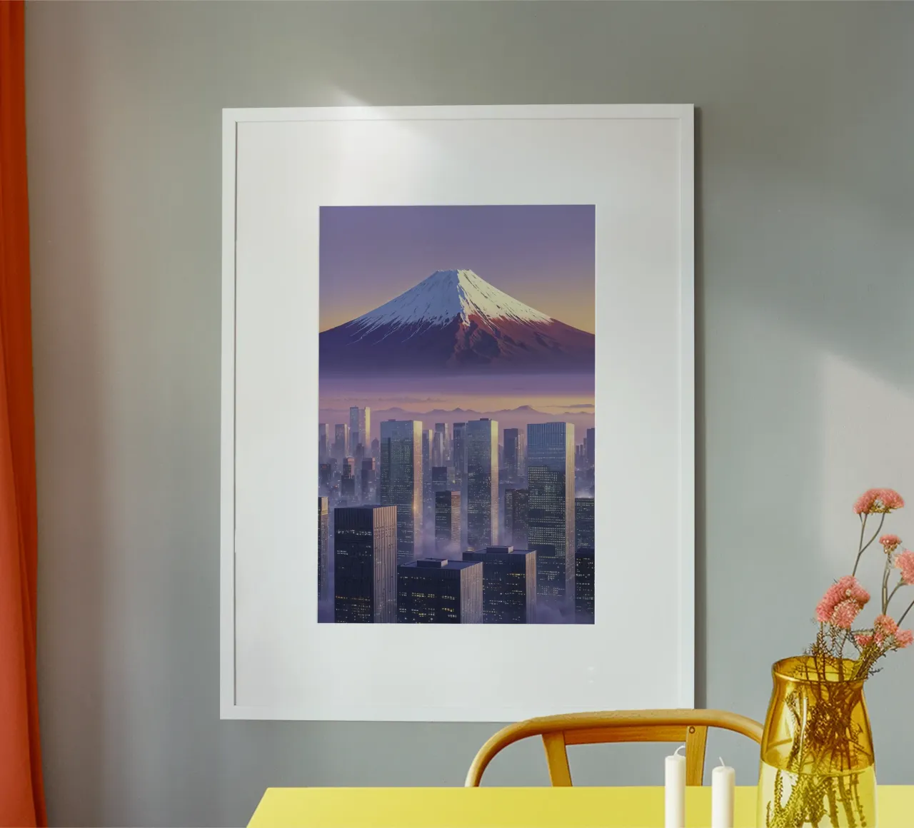 Golden Hour at Mount Fuji – Hyperrealistic Art carta hahnemühle da AlbertKlee