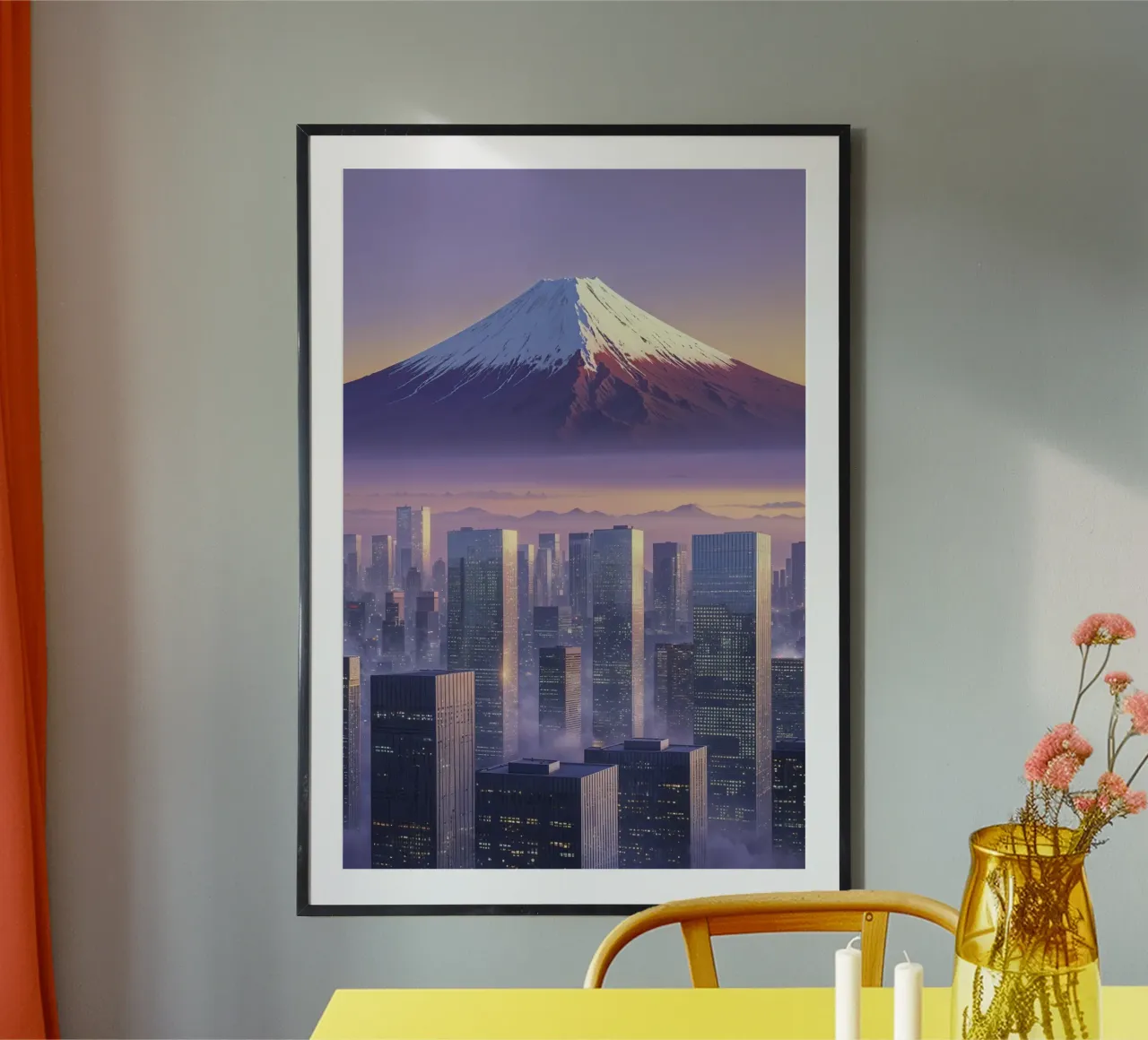 Golden Hour at Mount Fuji – Hyperrealistic Art carta hahnemühle da AlbertKlee