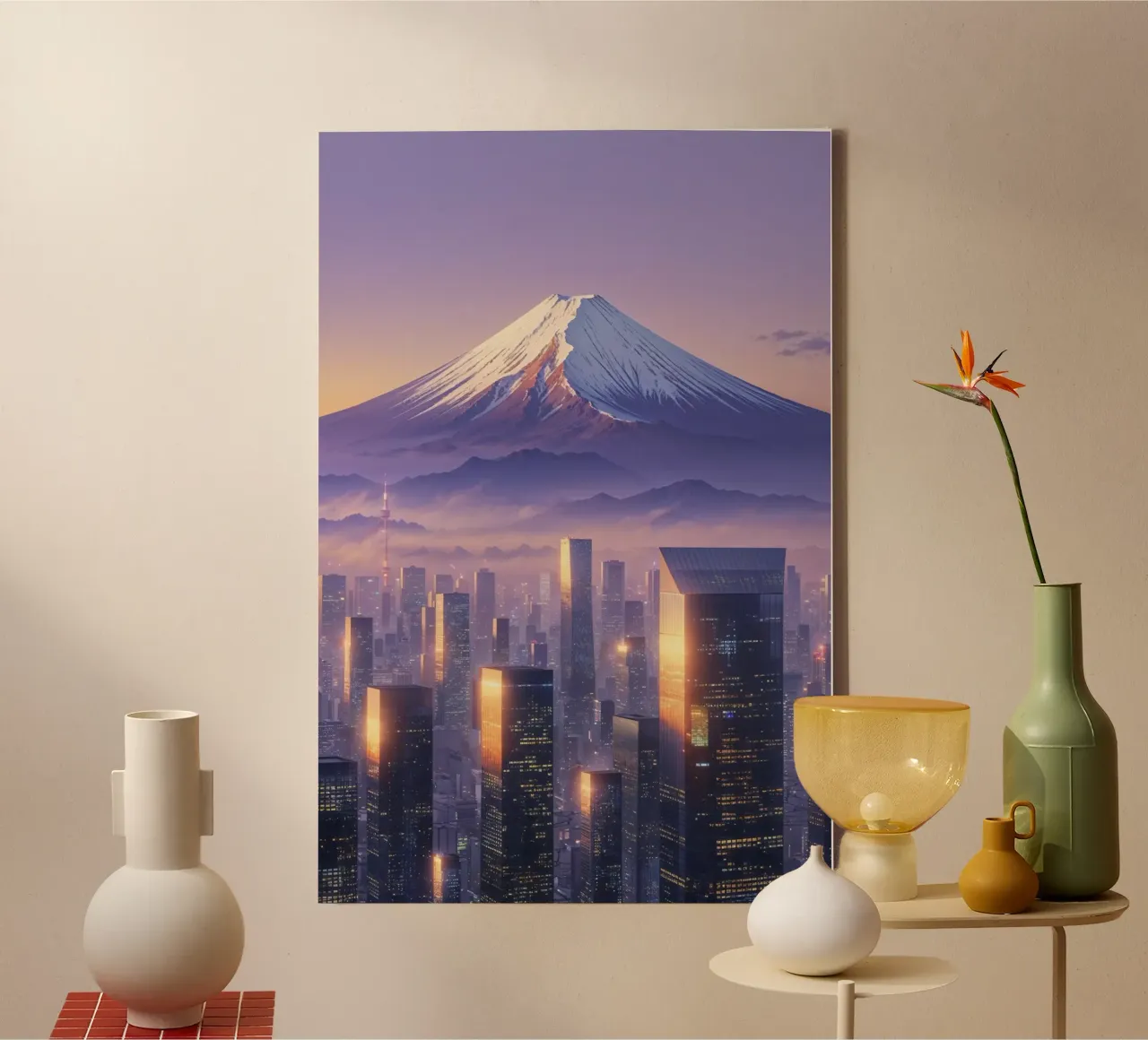Mount Fuji Rising – A Hyperrealistic Art Piece tela con Cornice a cassetta da AlbertKlee