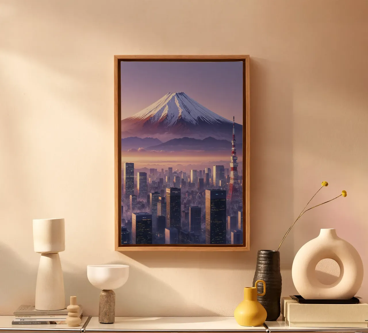 The Spirit of Mount Fuji – A Hyperrealistic Vision tela con Cornice a cassetta da AlbertKlee