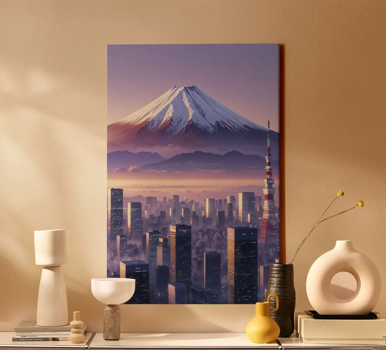 The Spirit of Mount Fuji – A Hyperrealistic Vision tela con Cornice a cassetta da AlbertKlee