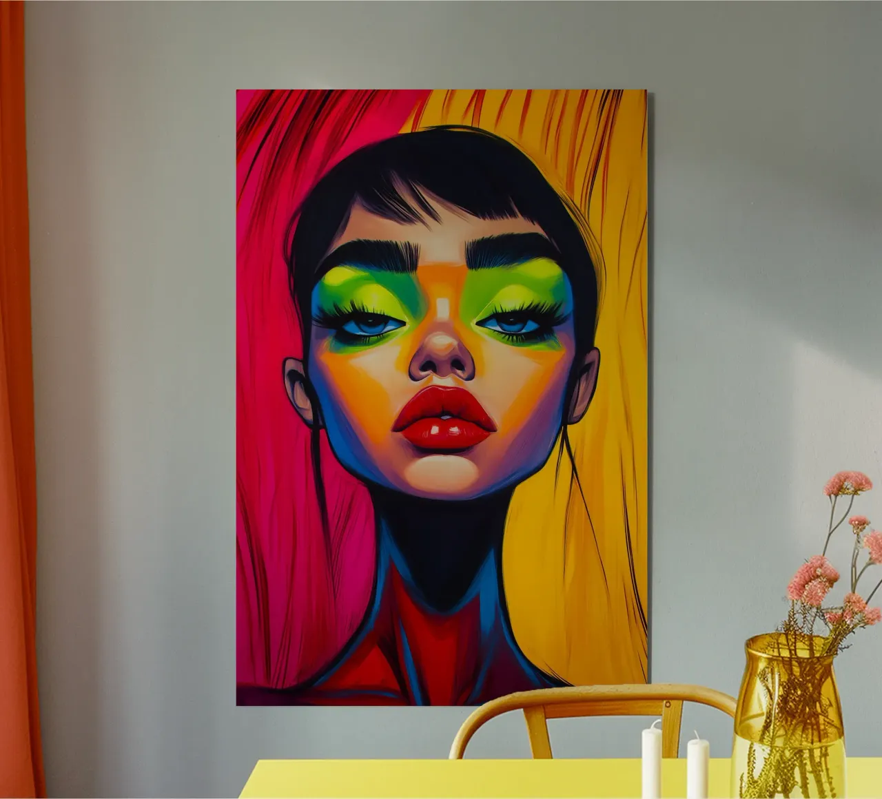 Look al neon: forza del colore e dell'espressione alluminio dibond da melipo-art