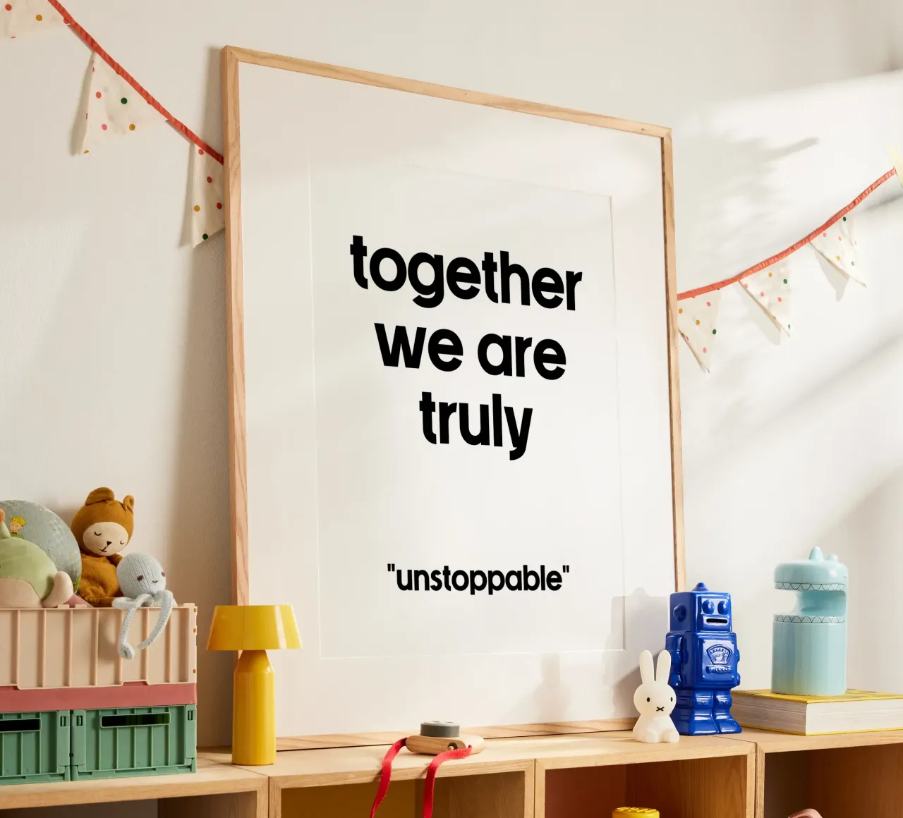Gemeinsam sind wir wirklich unaufhaltsam Poster von YV TYPOGRAPHY