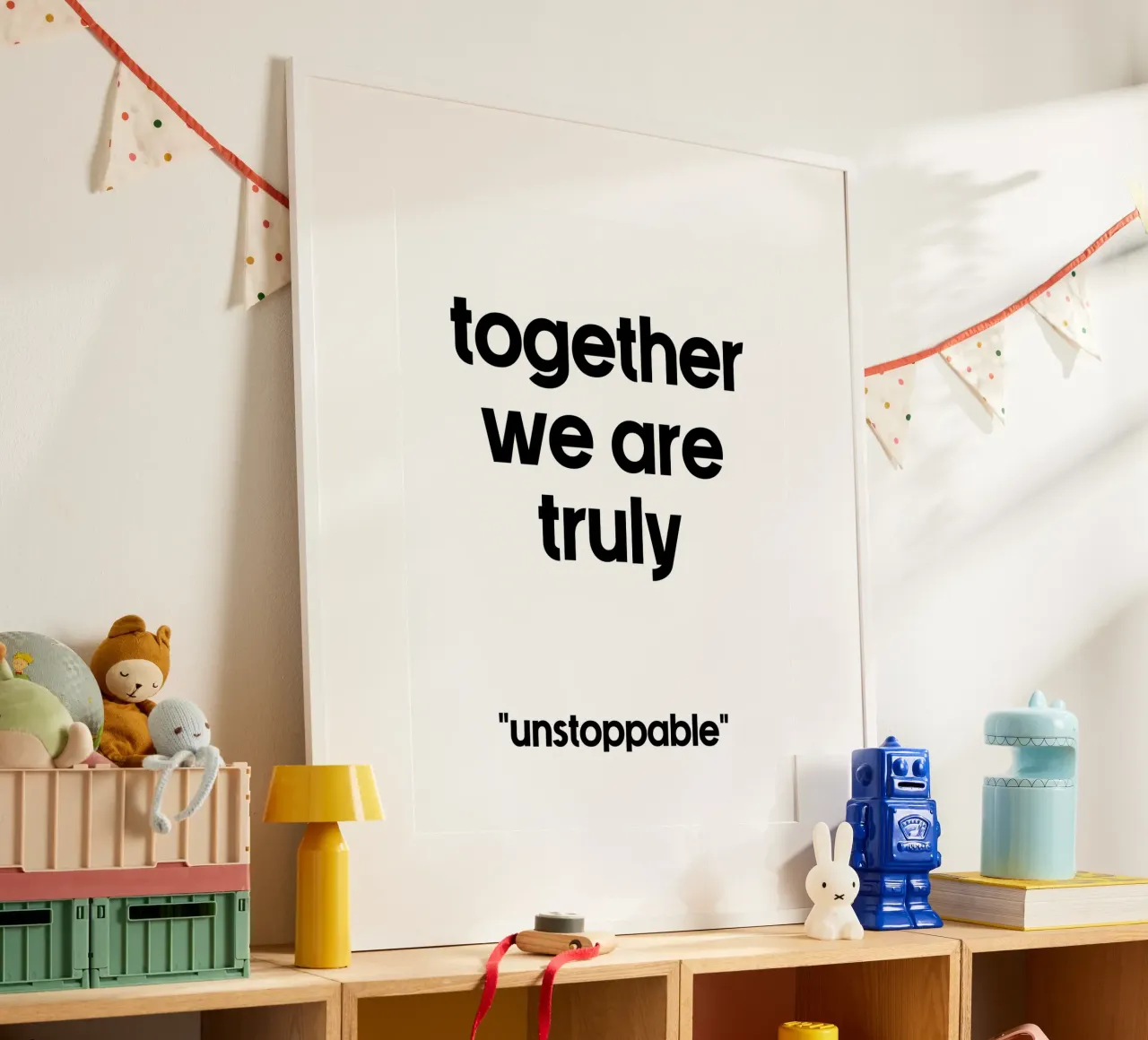 Gemeinsam sind wir wirklich unaufhaltsam Poster von YV TYPOGRAPHY